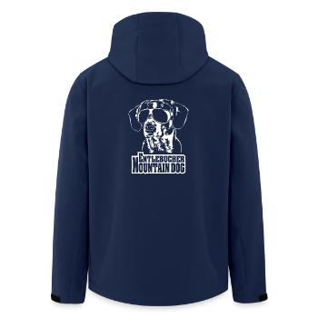 Entlebucher Mountain Dog cool Sunglasses Dogs - Men’s Recycled Softshell Jacket by Stanley/Stella - navy - Back - AI Model Male 185 light (185cm)