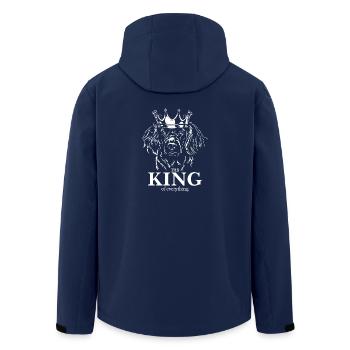 Chien de caille allemand Roi de tout Wilsigns - Veste softshell homme en polyester recyclé Stanley/Stella - marine - Dos - AI Model Male 185 light (185cm)