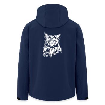 Maine Coon Cat Cats Pedigree Cat Wilsigns - Men’s Recycled Softshell Jacket by Stanley/Stella - navy - Back - AI Model Male 185 light (185cm)