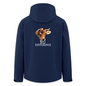 No Difference Pro Vegan Vegetarian Animal Welfare - Men’s Recycled Softshell Jacket by Stanley/Stella - navy - Back - AI Model Male 185 light (185cm)