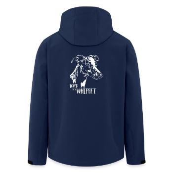 Loved by a Whippet Dog Saying Dogs Wilsigns - Men’s Recycled Softshell Jacket by Stanley/Stella - navy - Back - AI Model Male 185 light (185cm)