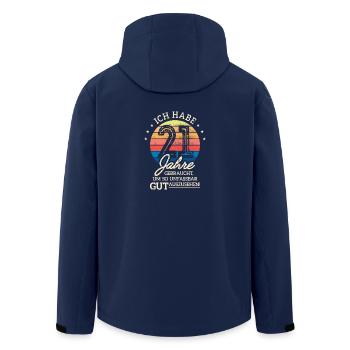21. Geburtstag Geschenk Habe 21 Jahre Gebraucht - Recycelte Männer Softshell-Jacke von Stanley/Stella - Navy - Hinten - AI Model Male 185 light (185cm)