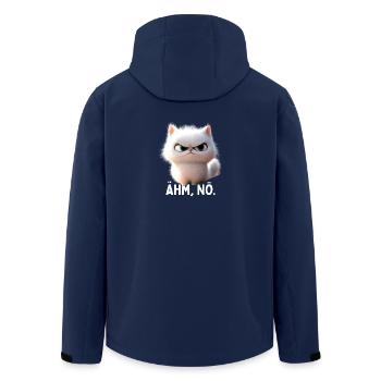 Ähm Nö Katze Nein No Faulenzer Neinsagen Katzen - Recycelte Männer Softshell-Jacke von Stanley/Stella - Navy - Hinten - AI Model Male 185 light (185cm)