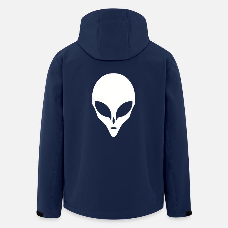 Alien Silhouette Kopf Gesicht - Recycelte Männer Softshell-Jacke von Stanley/Stella - Navy