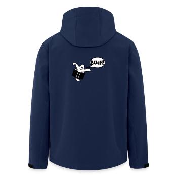 Buch - Recycelte Männer Softshell-Jacke von Stanley/Stella - Navy - Hinten - AI Model Male 185 light (185cm)