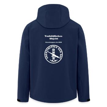 Les troupes frontières d'objets exemplaires de la RDA - Veste softshell homme en polyester recyclé Stanley/Stella - marine - Dos - AI Model Male 185 light (185cm)