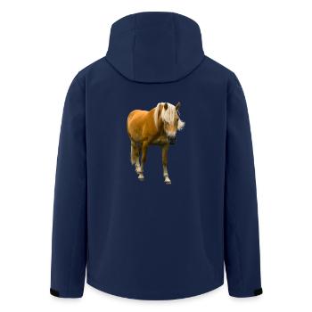 chevaux de course équitation cavalier - Veste softshell homme en polyester recyclé Stanley/Stella - marine - Dos - AI Model Male 185 light (185cm)