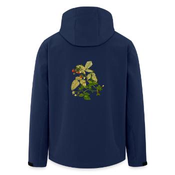 himbeere rasperry obst veggie gemuese fruits1 - Recycelte Männer Softshell-Jacke von Stanley/Stella - Navy - Hinten - AI Model Male 185 light (185cm)