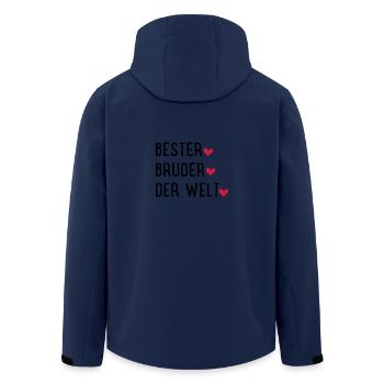 Bester Bruder der Welt - Recycelte Männer Softshell-Jacke von Stanley/Stella - Navy - Hinten - AI Model Male 185 light (185cm)