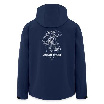 Proud Airedale Terrier Dad Dogs Dog Wilsigns - Men’s Recycled Softshell Jacket by Stanley/Stella - navy - Back - AI Model Male 185 light (185cm)