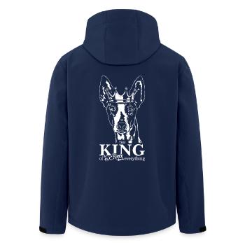 Podenco King of everything Spruch Hunde Wilsigns - Recycelte Männer Softshell-Jacke von Stanley/Stella - Navy - Hinten - AI Model Male 185 light (185cm)
