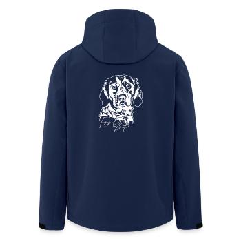 EPAGNEUL BRETON Portrait Hunde Hund Wilsigns - Recycelte Männer Softshell-Jacke von Stanley/Stella - Navy - Hinten - AI Model Male 185 light (185cm)