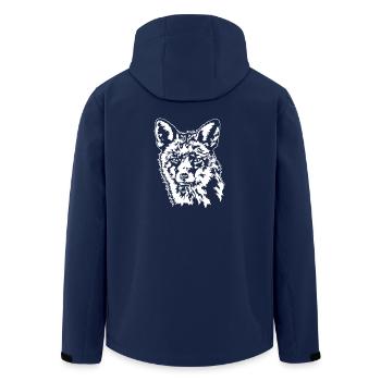 Fox Red Fox Wild Animal Forest Animal Wilsigns - Men’s Recycled Softshell Jacket by Stanley/Stella - navy - Back - AI Model Male 185 light (185cm)