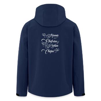 Humorvoll Mama Köchin Ehefrau die Chefin - Recycelte Männer Softshell-Jacke von Stanley/Stella - Navy - Hinten - AI Model Male 185 light (185cm)