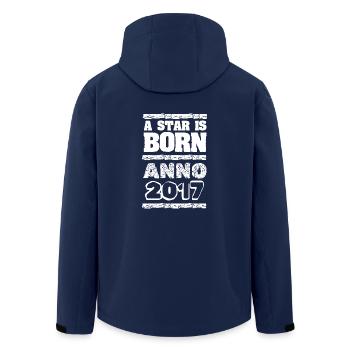 Année 2017 - Veste softshell homme en polyester recyclé Stanley/Stella - marine - Dos - AI Model Male 185 light (185cm)