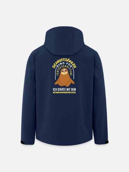 Schrittzähler? Ich nutze den Bewegungsmelder - Recycelte Männer Softshell-Jacke von Stanley/Stella - Navy