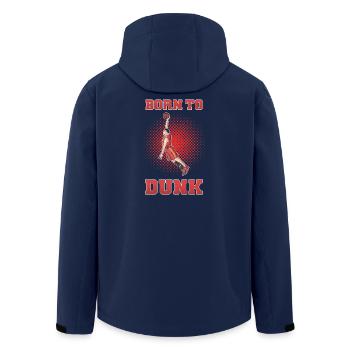 Born to Dunk – Basketball Spruch - Recycelte Männer Softshell-Jacke von Stanley/Stella - Navy - Hinten - AI Model Male 185 light (185cm)