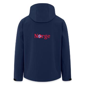 Norwegen Norge - Recycelte Männer Softshell-Jacke von Stanley/Stella - Navy - Hinten - AI Model Male 185 light (185cm)
