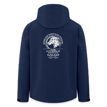 GALGO Schutzengel Hundespruch Windhund Wilsigns - Recycelte Männer Softshell-Jacke von Stanley/Stella - Navy - Hinten - AI Model Male 185 light (185cm)