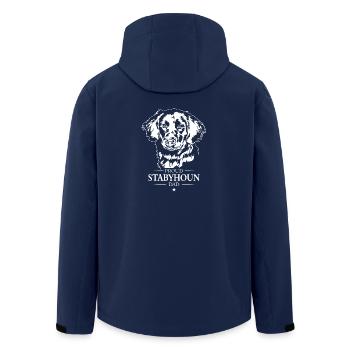 Stabyhoun Papa Chien Chien Stabjihoun Wilsigns - Veste softshell homme en polyester recyclé Stanley/Stella - marine - Dos - AI Model Male 185 light (185cm)
