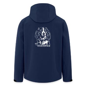 Loved by a Kooikerhondje Hundespruch Hund Wilsigns - Recycelte Männer Softshell-Jacke von Stanley/Stella - Navy - Hinten - AI Model Male 185 light (185cm)