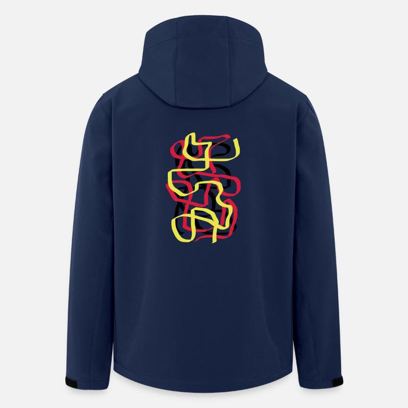 Abstraktes Motiv3 - Recycelte Männer Softshell-Jacke von Stanley/Stella - Navy