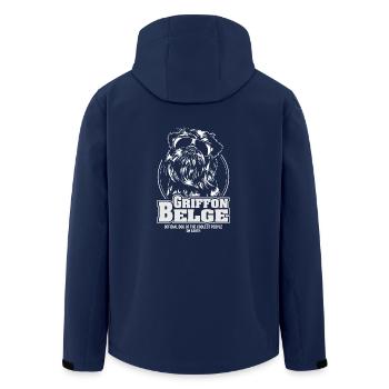 GRIFFON BELGE coolest people dog saying Wilsigns - Men’s Recycled Softshell Jacket by Stanley/Stella - navy - Back - AI Model Male 185 light (185cm)