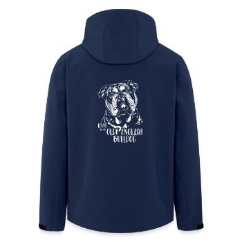 Aimé par un vieux chien anglais Bulldog OEB disant - Veste softshell homme en polyester recyclé Stanley/Stella - marine - Dos - AI Model Male 185 light (185cm)