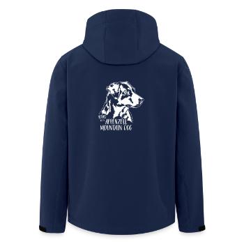 Loved by an Appenzell Mountain Dog Hunde Wilsigns - Recycelte Männer Softshell-Jacke von Stanley/Stella - Navy - Hinten - AI Model Male 185 light (185cm)