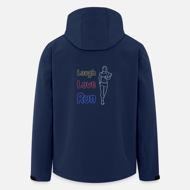 Laugh Love Run - Recycelte Männer Softshell-Jacke von Stanley/Stella - Navy