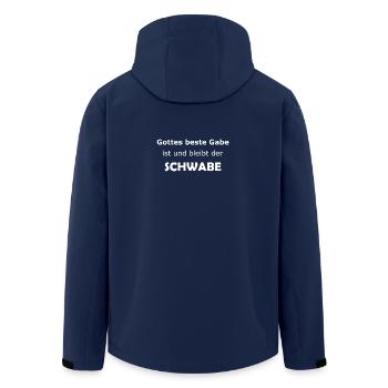 Gottes beste Gabe ist und bleibt der Schwabe - Recycelte Männer Softshell-Jacke von Stanley/Stella - Navy - Hinten - AI Model Male 185 light (185cm)
