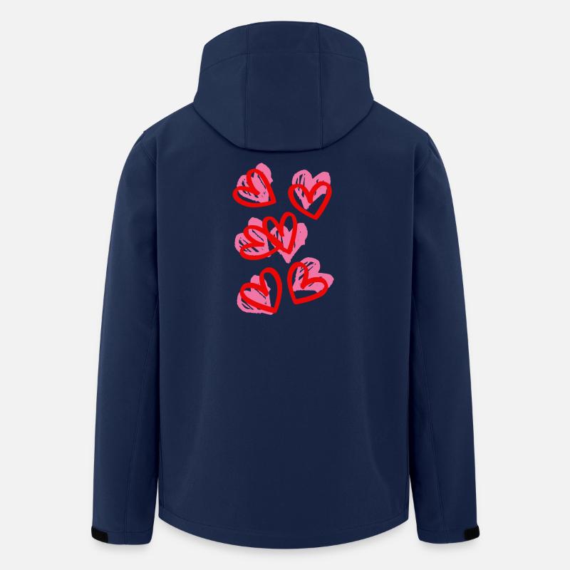 Small-Heart-Doodle-Design - Recycelte Männer Softshell-Jacke von Stanley/Stella - Navy