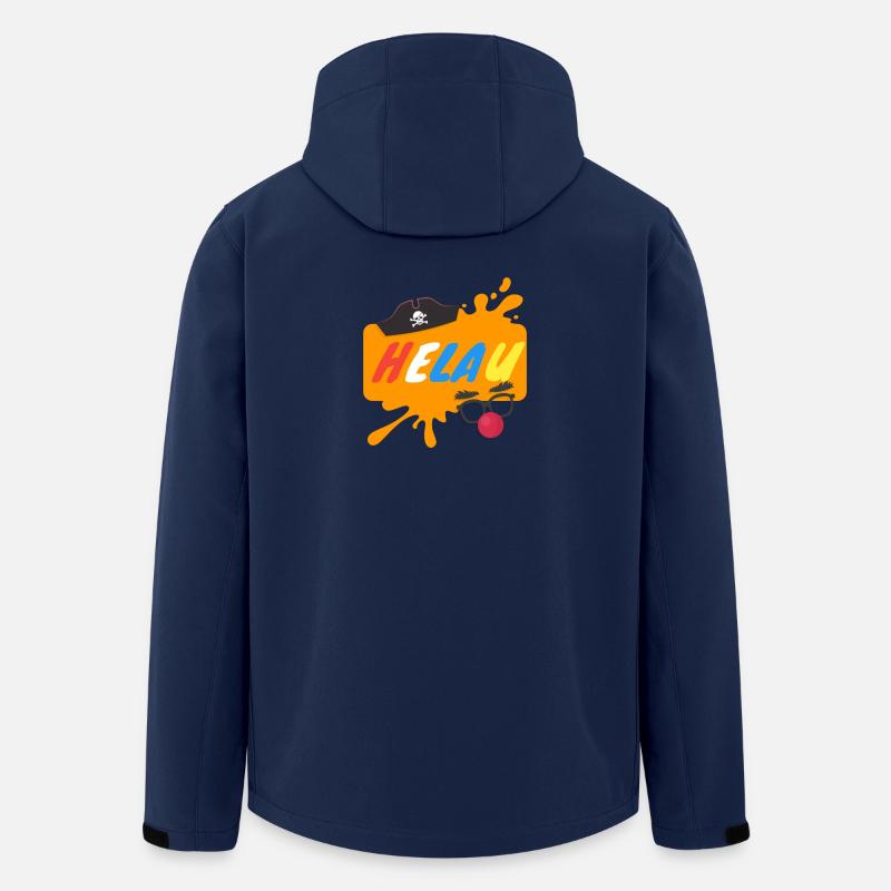 Helau Splash Karnevaldesign - Recycelte Männer Softshell-Jacke von Stanley/Stella - Navy