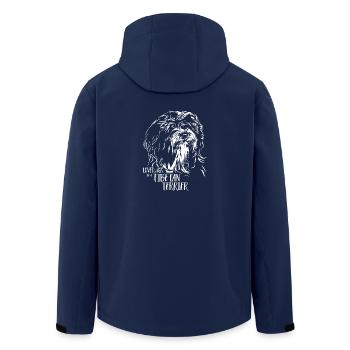 Aimé par un terrier tibétain Dicton chiens Wilsigns - Veste softshell homme en polyester recyclé Stanley/Stella - marine - Dos - AI Model Male 185 light (185cm)