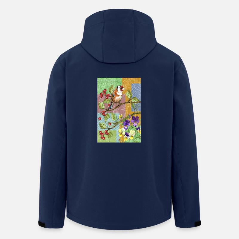 Vogel - Recycelte Männer Softshell-Jacke von Stanley/Stella - Navy