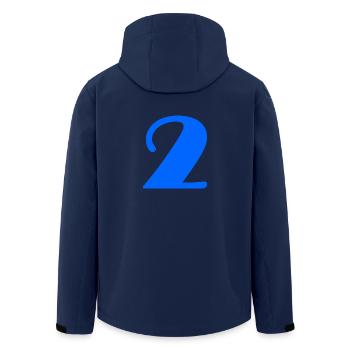 2 JAHRE. 2. JUBILÄUM. GEBURTSTAG 2 JAHRE. 2 - Recycelte Männer Softshell-Jacke von Stanley/Stella - Navy - Hinten - AI Model Male 185 light (185cm)