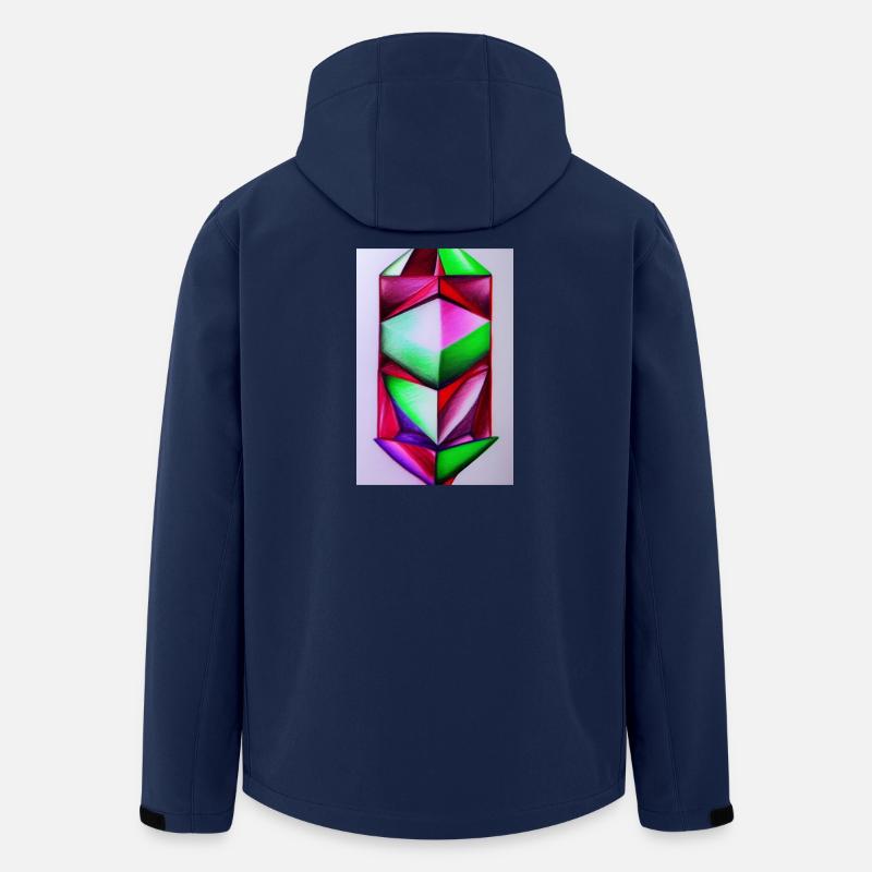 Edelstein Muster - Recycelte Männer Softshell-Jacke von Stanley/Stella - Navy