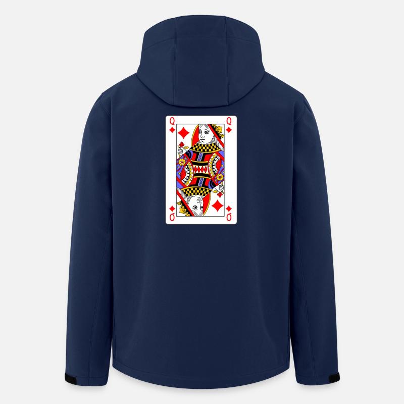 Spielkarte Diamant Dame - Recycelte Männer Softshell-Jacke von Stanley/Stella - Navy