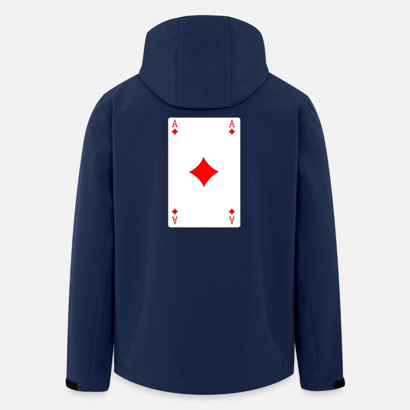 Karo-Ass Spielkarte - Recycelte Männer Softshell-Jacke von Stanley/Stella - Navy