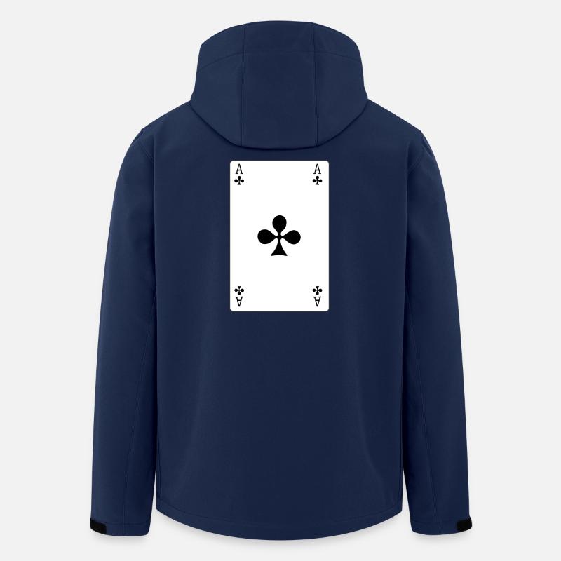 Carte à jouer As de Trèfle - Veste softshell homme en polyester recyclé Stanley/Stella - marine