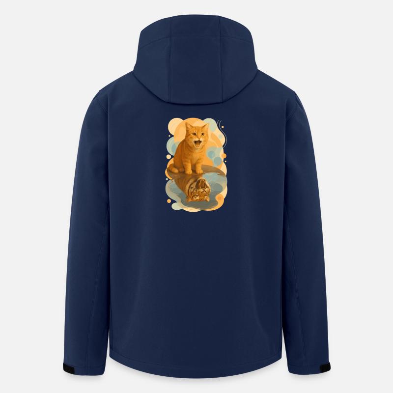 Tiger im Herzen - Recycelte Männer Softshell-Jacke von Stanley/Stella - Navy