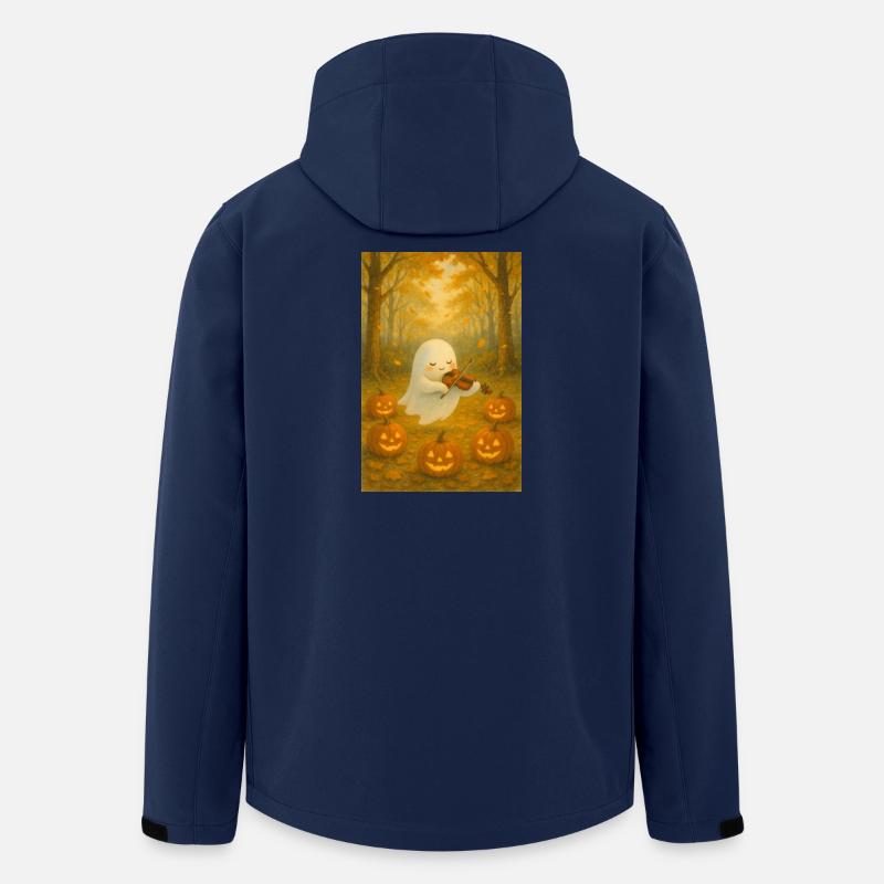 Halloween Geist mit Geige - Recycelte Männer Softshell-Jacke von Stanley/Stella - Navy