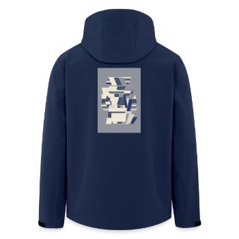 Blue Robot Warrior - Recycelte Männer Softshell-Jacke von Stanley/Stella - Navy - Hinten - AI Model Male 185 light (185cm)