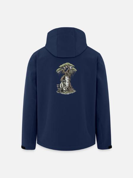 Wurzelhaus der Einsamkeit - Recycelte Männer Softshell-Jacke von Stanley/Stella - Navy