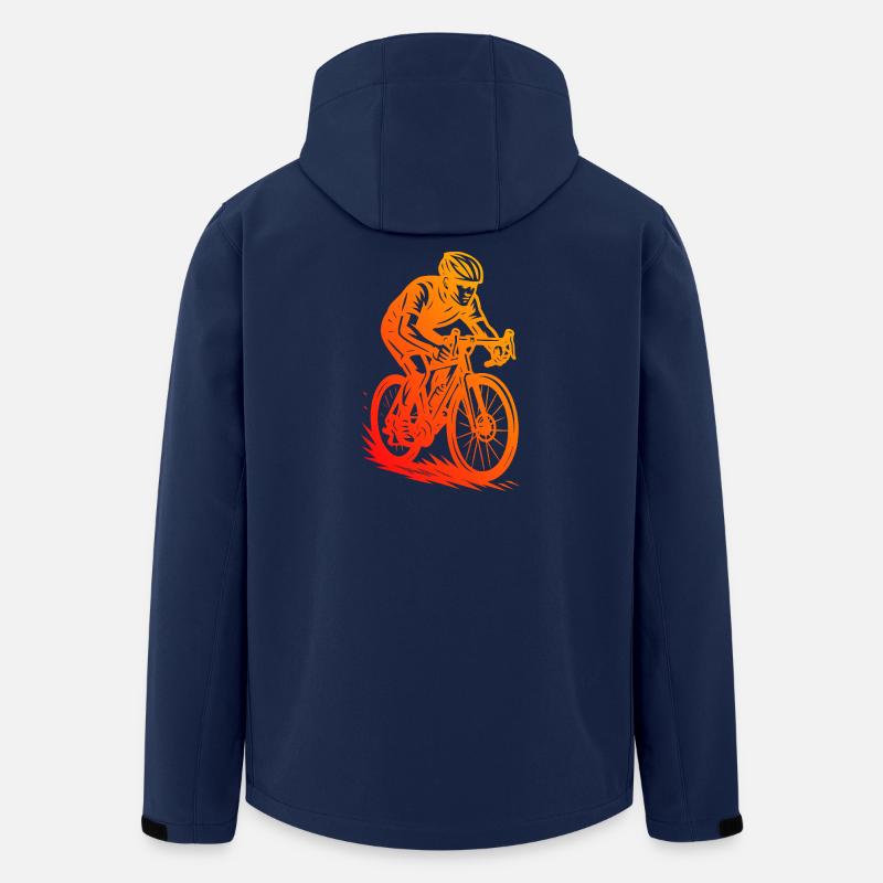 Modernes Roadbike Artwork - Recycelte Männer Softshell-Jacke von Stanley/Stella - Navy