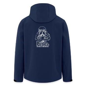 PUDEL coolster Hund Hundespruch Wilsigns Hunde - Recycelte Männer Softshell-Jacke von Stanley/Stella - Navy - Hinten - AI Model Male 185 light (185cm)