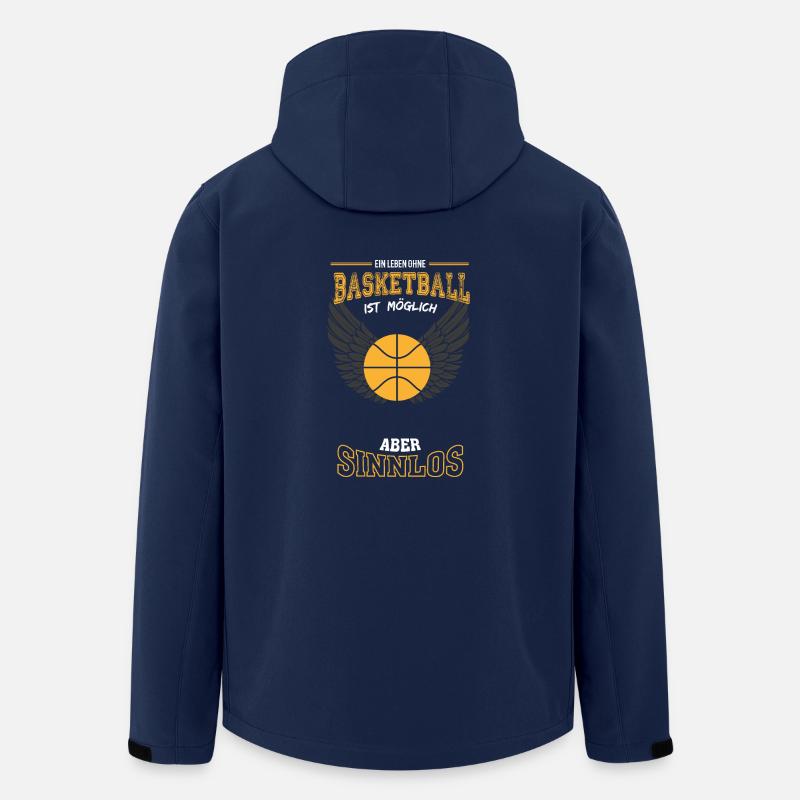 Basketball Leben sinnlos - Geschenk - Recycelte Männer Softshell-Jacke von Stanley/Stella - Navy
