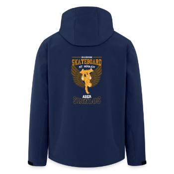 Skater Skateboard Hand Leben sinnlos Geschenk - Recycelte Männer Softshell-Jacke von Stanley/Stella - Navy - Hinten - AI Model Male 185 light (185cm)