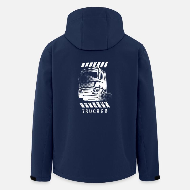 LKW Trucker - Recycelte Männer Softshell-Jacke von Stanley/Stella - Navy