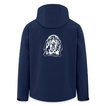 BASSET HOUND Chien Portrait Chien Portrait Wilsigns - Veste softshell homme en polyester recyclé Stanley/Stella - marine - Dos - AI Model Male 185 light (185cm)